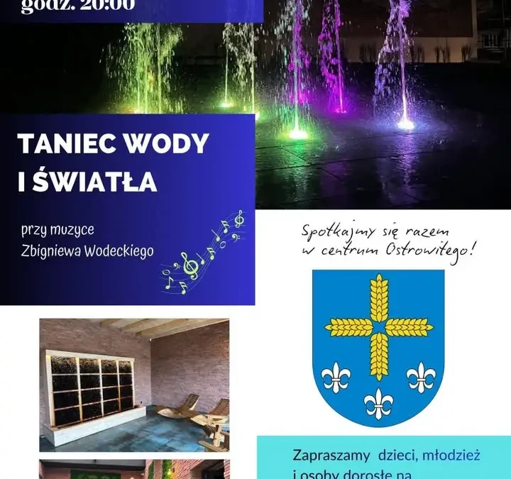1 maja uruchomienie fontann przed urzędem gminy – zaproszenie na godzinę 20:00