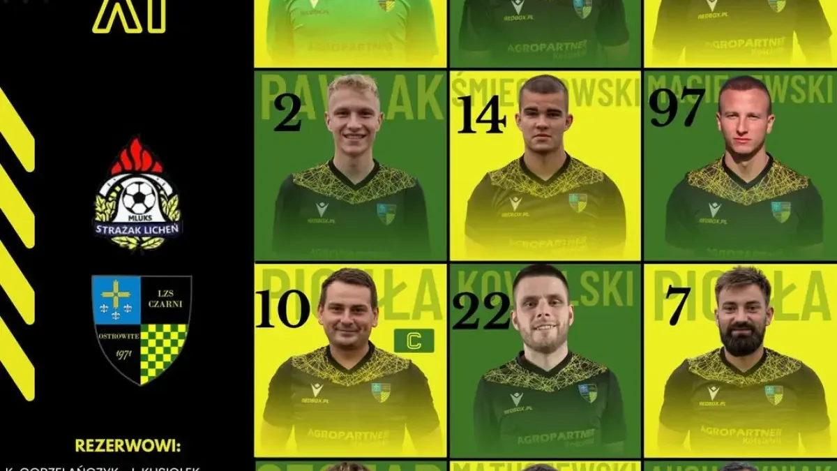 Skład na mecz z Strażak Licheń Stary