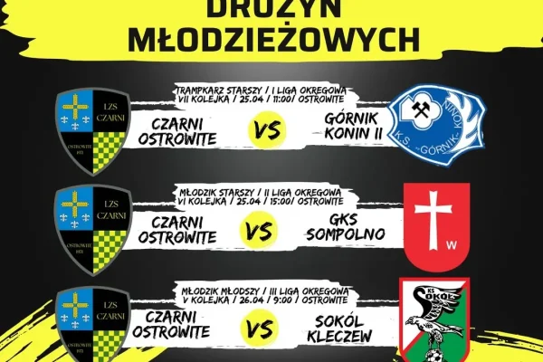 Weekend z piłką nożną w Ostrowitem – młodzieżowe drużyny Czarnych w akcji