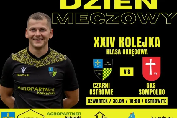 Pasjonujące derby klasy okręgowej: Czarni Ostrowite kontra GKS Sompolno
