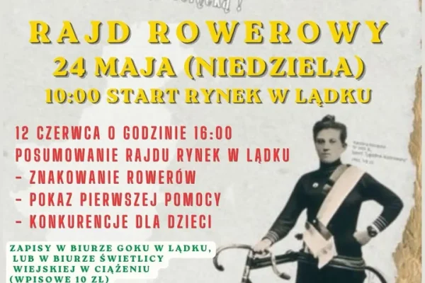 Wiosenny Rajd Rowerowy w Gminie Lądek – zapraszamy na wspólne kręcenie kilometrów
