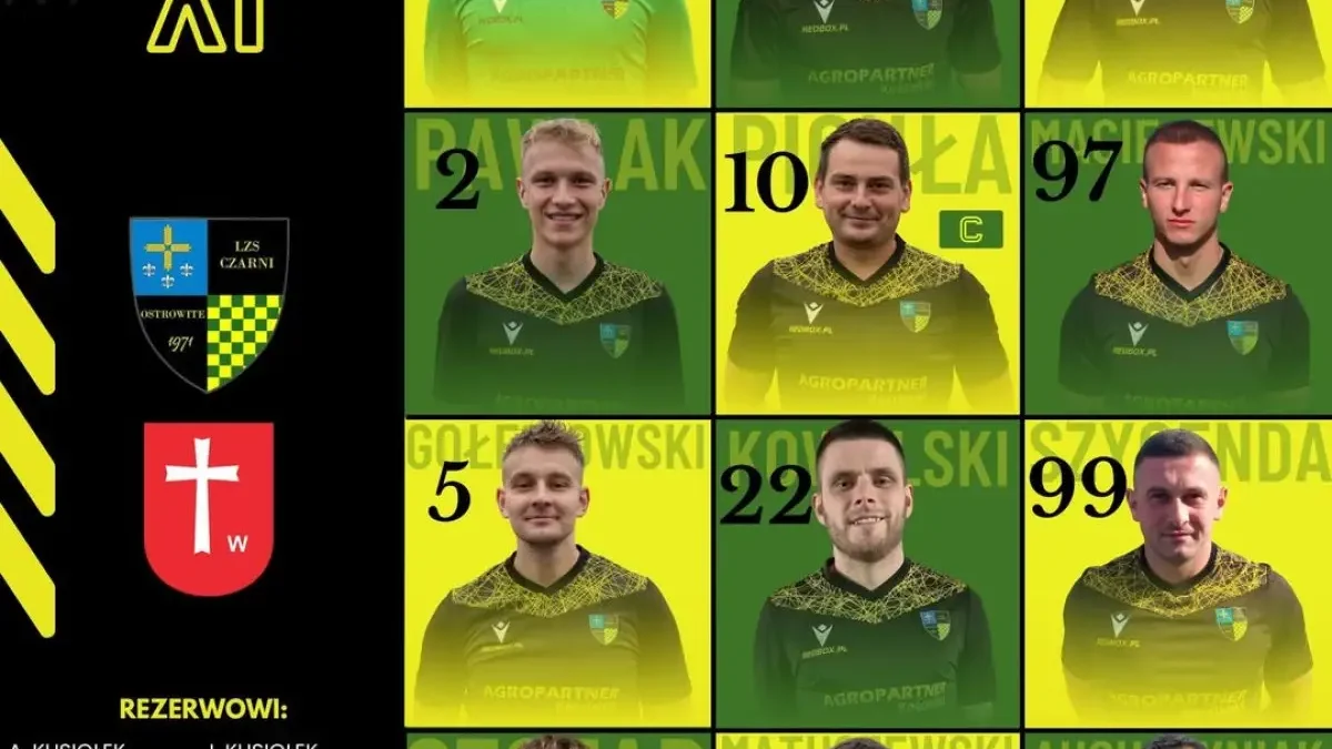 LZS Czarni Ostrowite ogłasza skład na mecz z GKS Sompolno