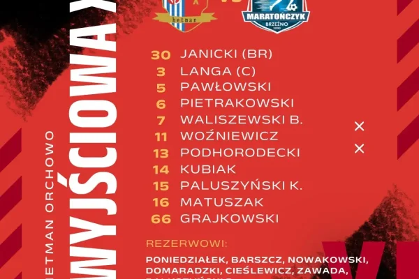 Hetman Orchowo podejmuje Maratończyka Brzeźno – kibice już czekają