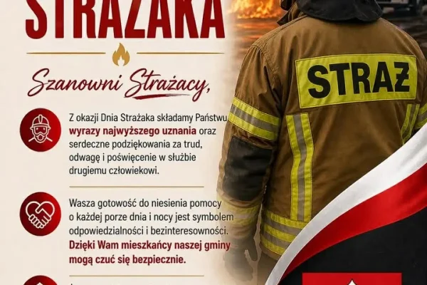 Życzenia dla Strażaków z okazji Dnia Strażaka od władz Gminy Zagórów