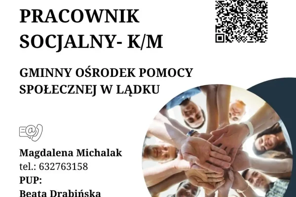 Poszukujemy pracownika socjalnego do GOPS w Lądku – oferta zatrudnienia na zastępstwo