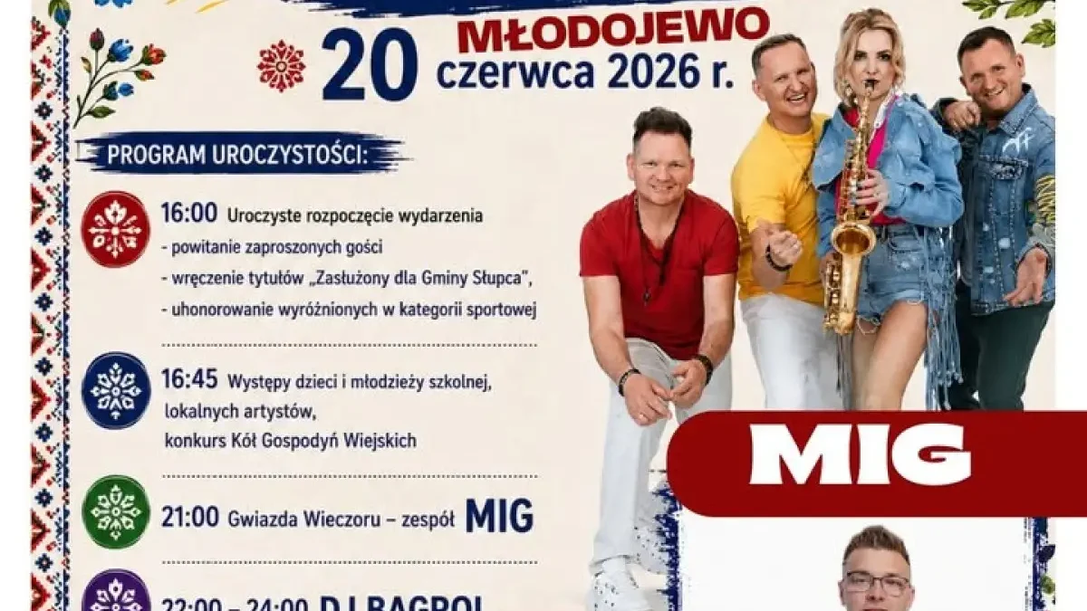 Gmina Słupca zaprasza na Powitanie Lata w Młodojewie. Gwiazdą wieczoru zespół MIG