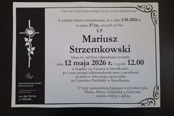 Pożegnania mieszkańców Słupcy – Grzegorz Kociok, Piotr Pachuta i Mariusz Strzemkowski