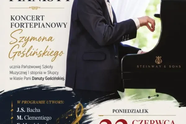 Koncert fortepianowy Szymona Goślińskiego w Słupcy