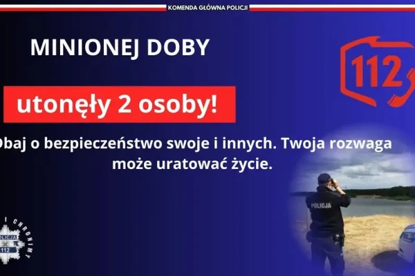 Policja apeluje o ostrożność nad wodą – od 1 czerwca utonęło 66 osób