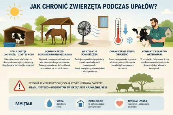 Upały: hodowco, zgłoś upadki zwierząt do weterynarza