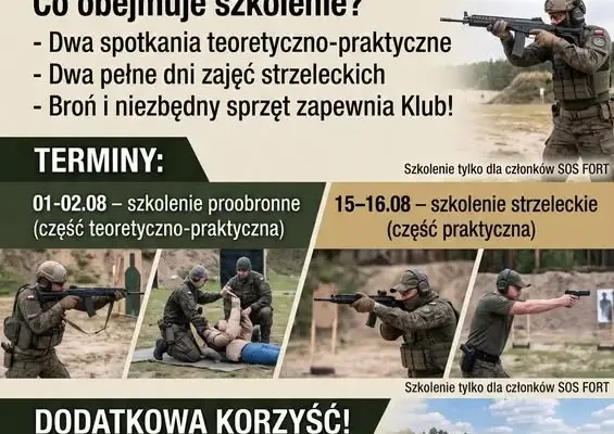 Bezpłatne szkolenie bojowe dla członków SOS FORT – zapisy trwają