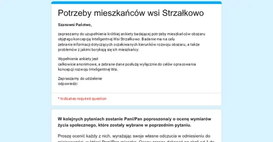 Mieszkańcy Gminy Strzałkowo mogą wypełnić ankietę dotyczącą koncepcji Smart Village